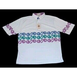 NWT! VTG 90s Crown Club Polo Shirt XL Retro Streetwear Golf Tennis Pickleball